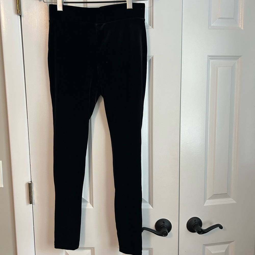 LOFT Midnight Black Velvet Pants